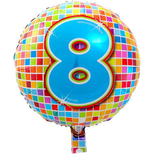 FBC44 Folie ballon blocks 8 jaar