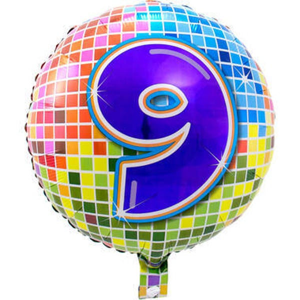 FBC45 Folie ballon blocks 9 jaar