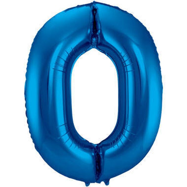 CGB1 Cijfer 0 glans blauw
