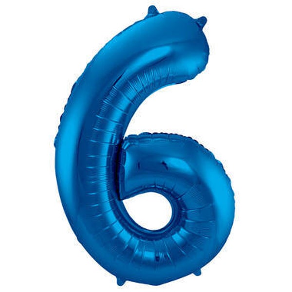 CGB7 Cijfer 6 glans blauw