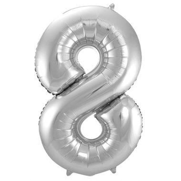 CZ29 Cijfer 8 zilver