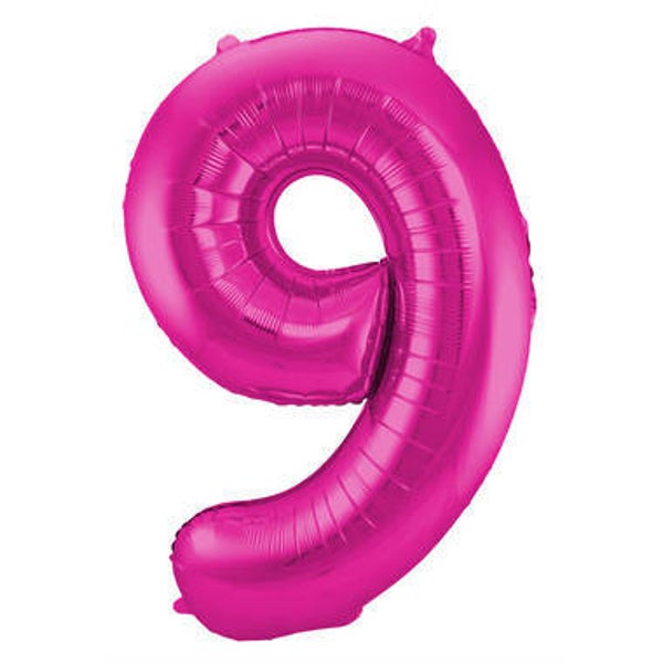 CGR10 Cijfer 9 glans roze