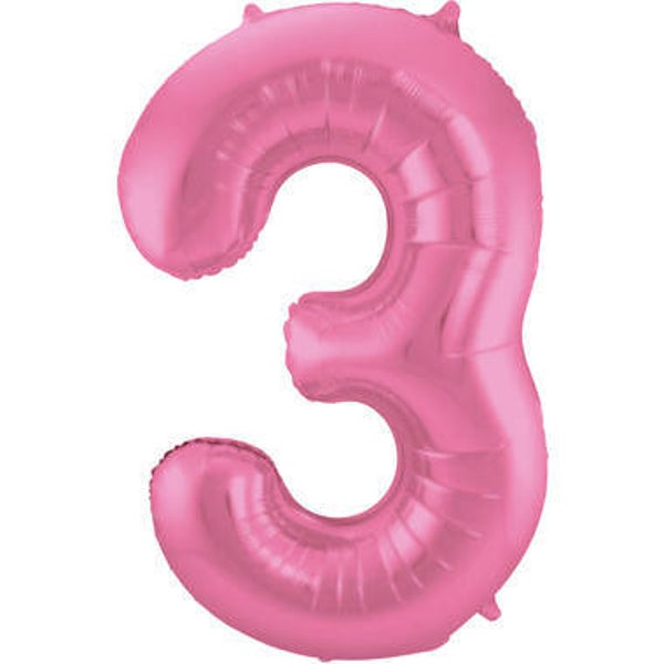 CMR4 Cijfer 3 mat roze