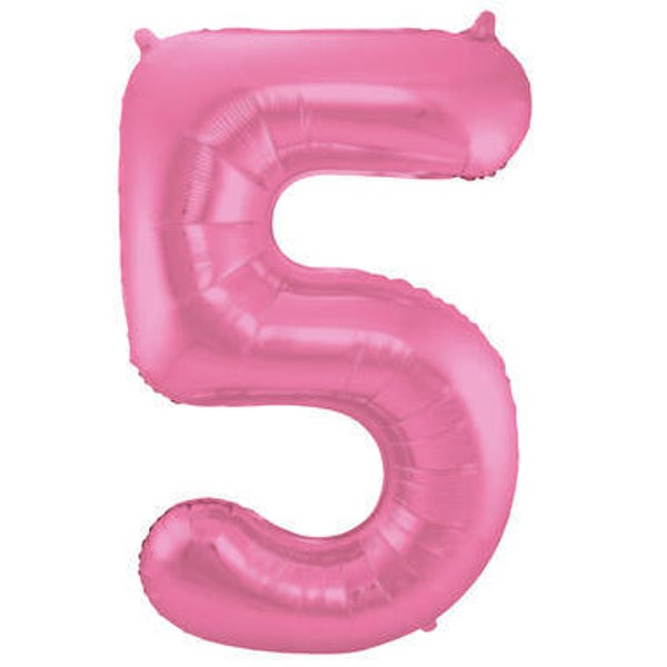 CMR6 Cijfer 5 mat roze