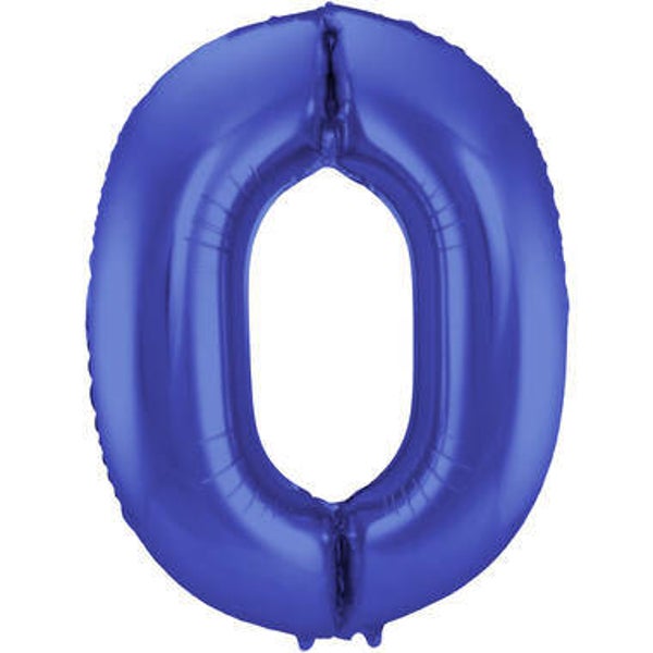CMB1 Cijfer 0 mat blauw