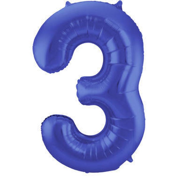 CMB4 Cijfer 3 mat blauw