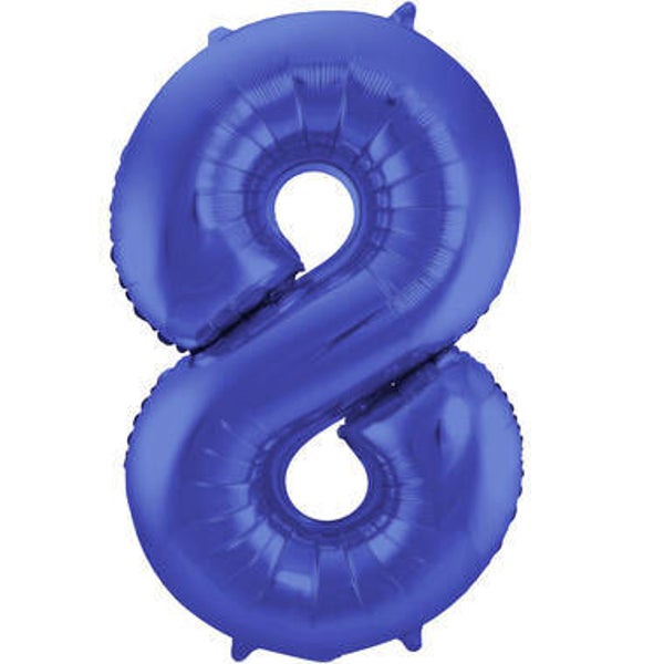 CMB9 Cijfer 8 mat blauw