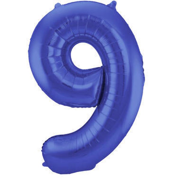 CMB10 Cijfer 9 mat blauw
