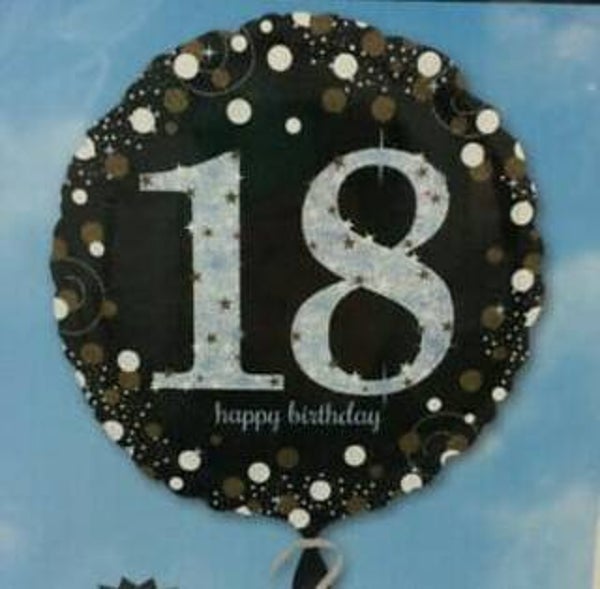 FBC1 Folie ballon 18 zwart zilver