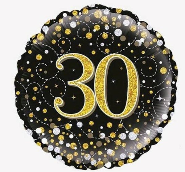 FBC3 Folie ballon 30 zwart goud