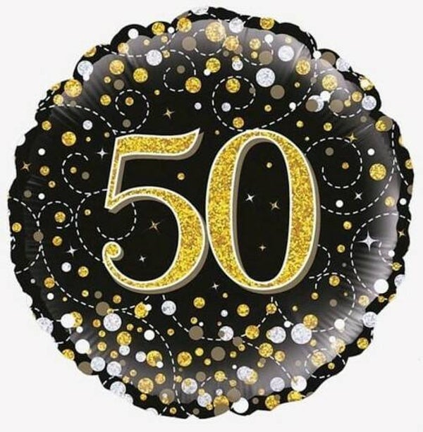FBC5 Folie ballon 50 zwart goud