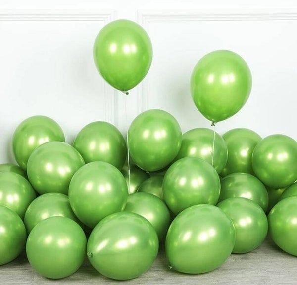 LGR2 Latex metallic licht groen ballonnen