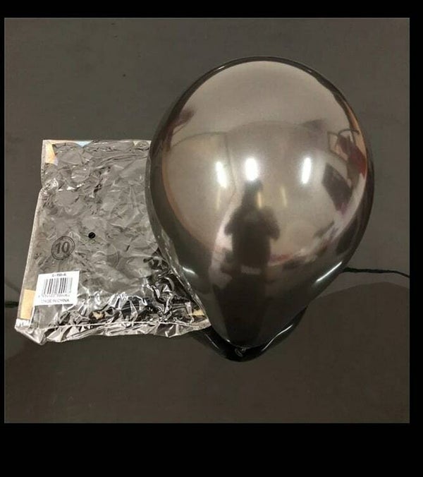 LZ1 Latex zwarte ballon met helium