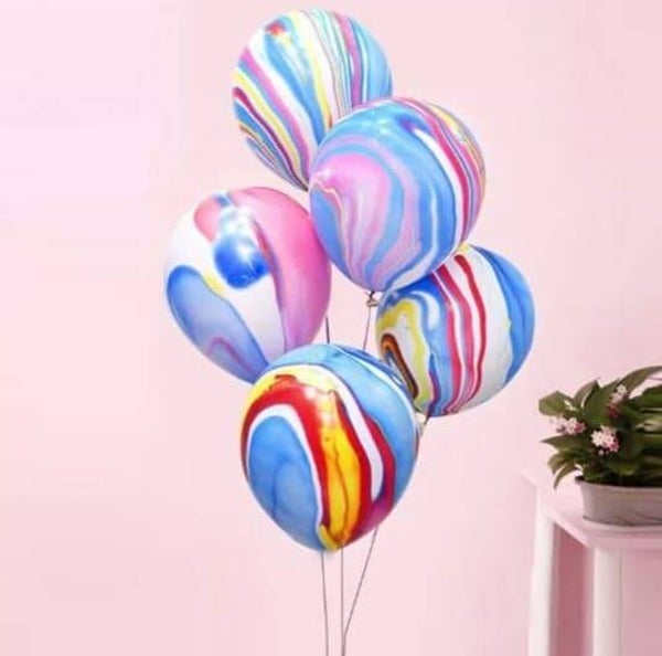 L4 Latex marmeren ballon elke ballon is anders met helium