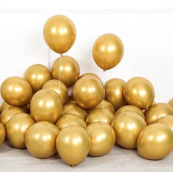 LGO1 Latex metallic gouden ballon met helium