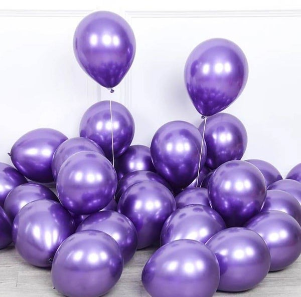 LP2 Latex metallic paarse ballonnen