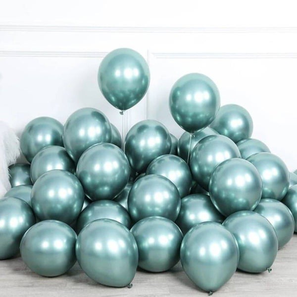 LGR1 Latex metallic olijf groene ballonnen