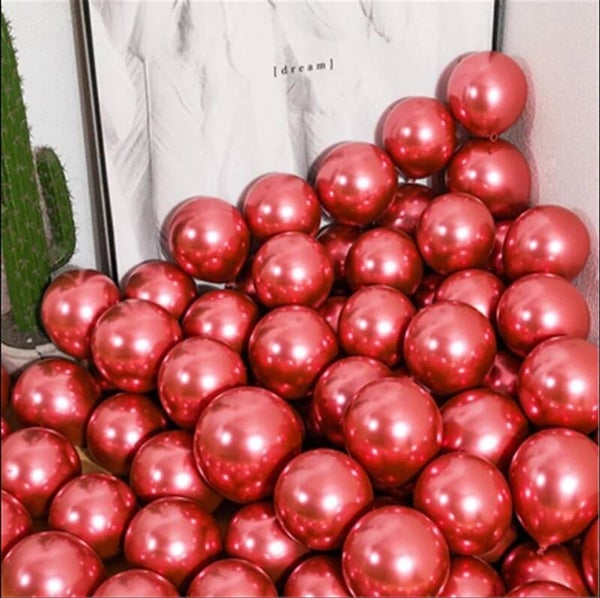 LRO3 Latex metallic rode ballonnen