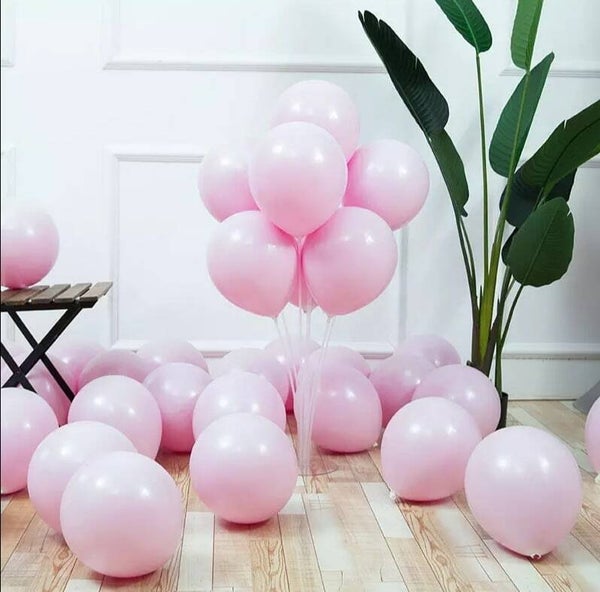 LR6 Latex pastel roze ballon met helium