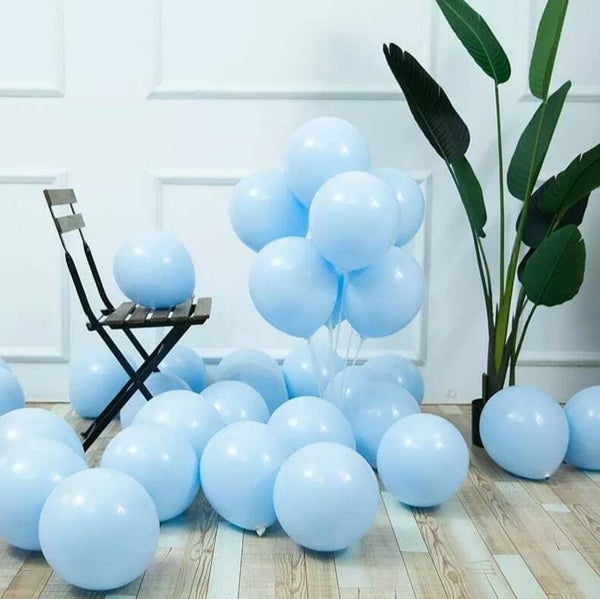 LB5 Latex pastel blauwe ballonnen