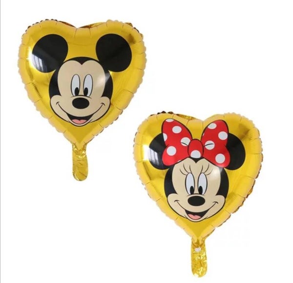 FBD10 Mickey & minnie hart goud