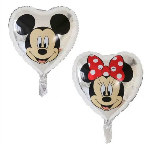 FBD11 Mickey & minnie hart zilver