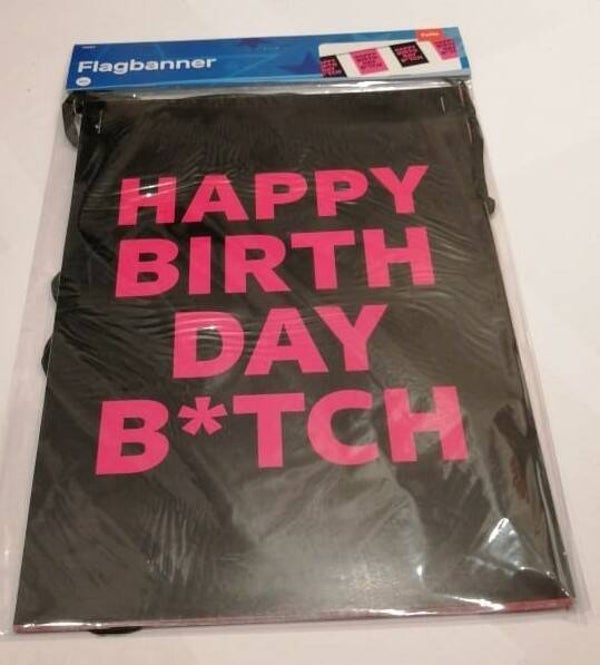 S13 Vlaggenlijn happy birthday bitch