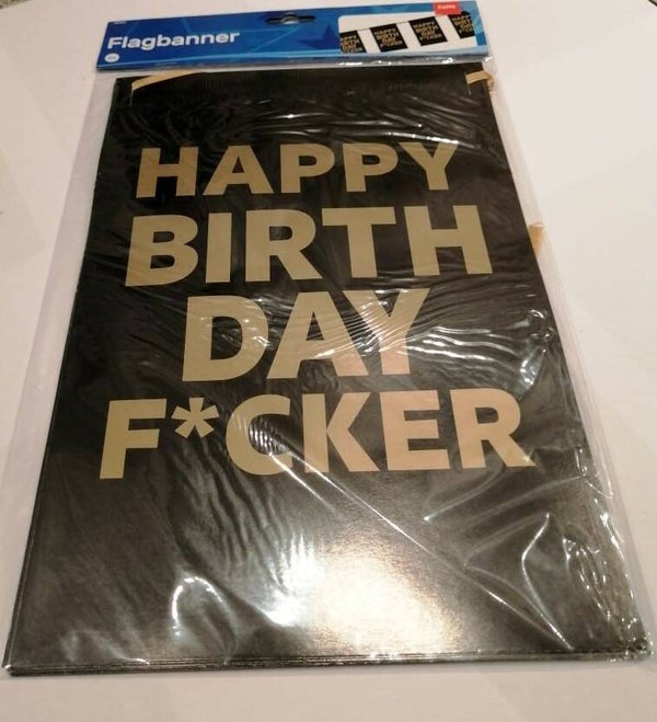 S14 Vlaggenlijn happy birthday fucker