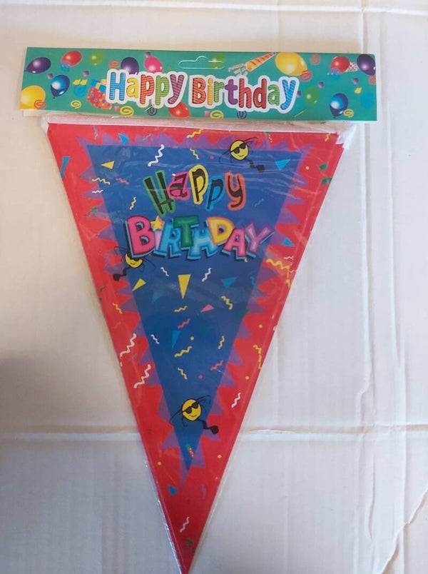 S15 Vlaggenlijn happy birthday rood