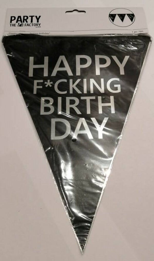 S16 Vlaggenlijn happy fucking birthday