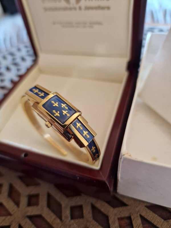 Andre Bernay gold bangle watch