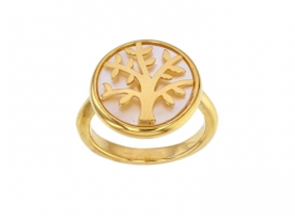 Bague Arbre de vie et nacre