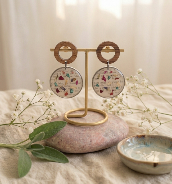 Boucles d'oreilles Florales.