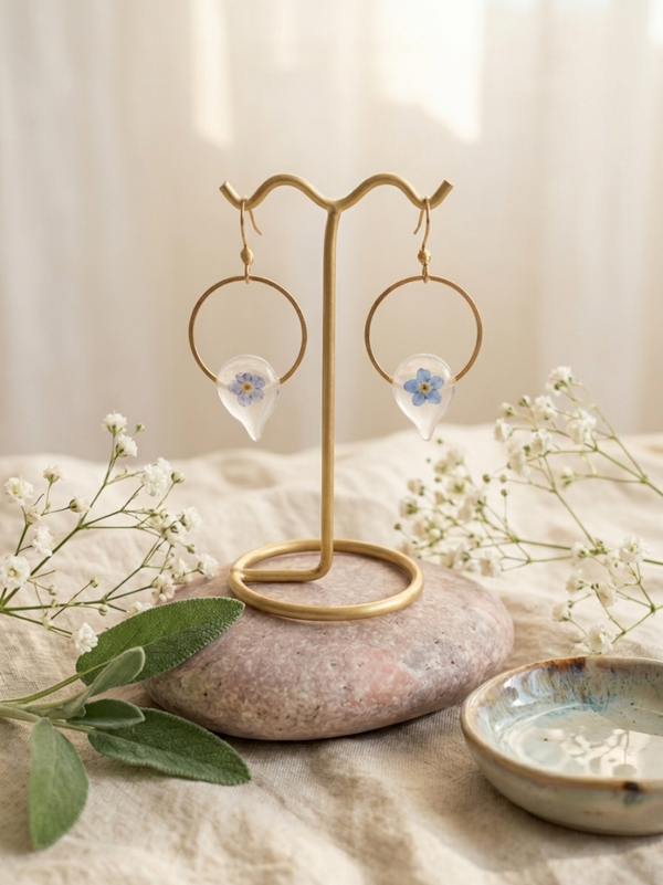 Boucles d'oreilles Florales Gouttes