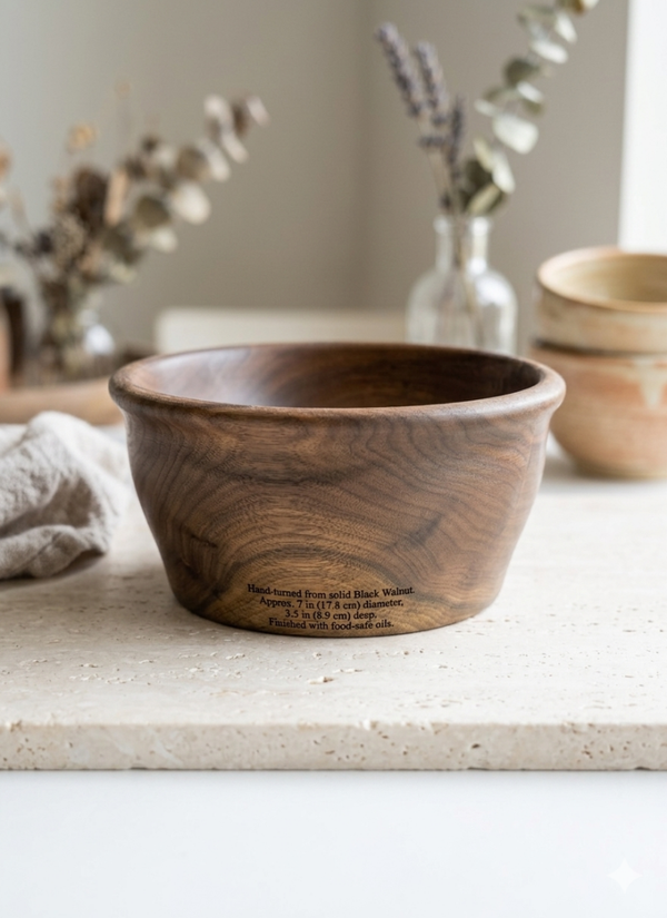 Black walnut bowl