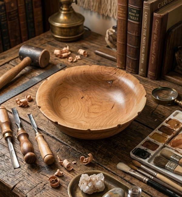 Cherry turtle shell bowl