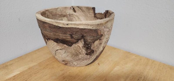 spalted oak burl bowl
