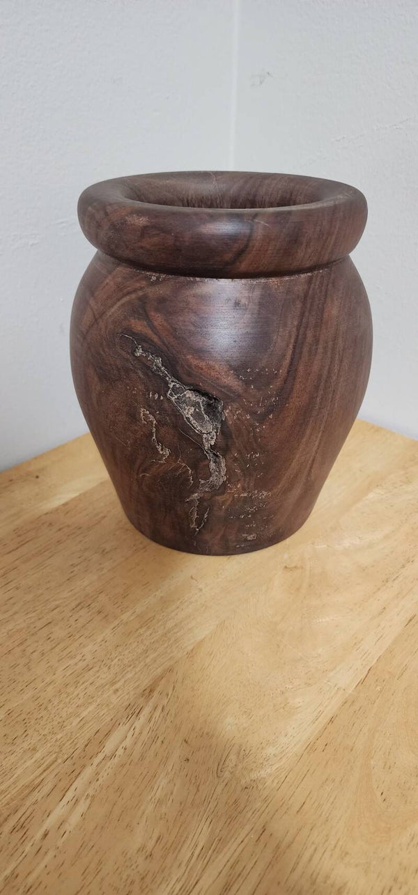 black walnut vase
