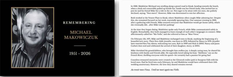 Funeral programs in North Bay, Ontario — personalized memorial program design by Signature Tributes