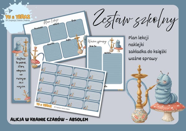 Zestaw szkolny -  Alicja w Krainie Czarów - Absolem