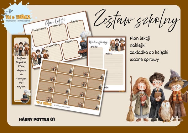 Zestaw szkolny -  Harry Potter - Harry, Ron, Hermiona