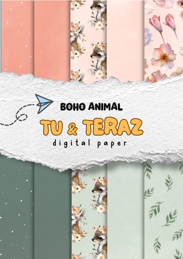 Boho Animal - digital paper