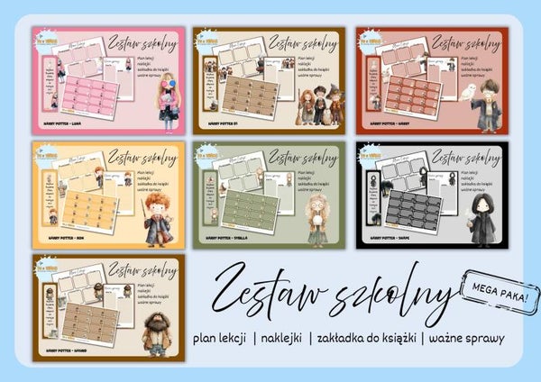 Zestaw szkolny -  Harry Potter -  7 zestawów