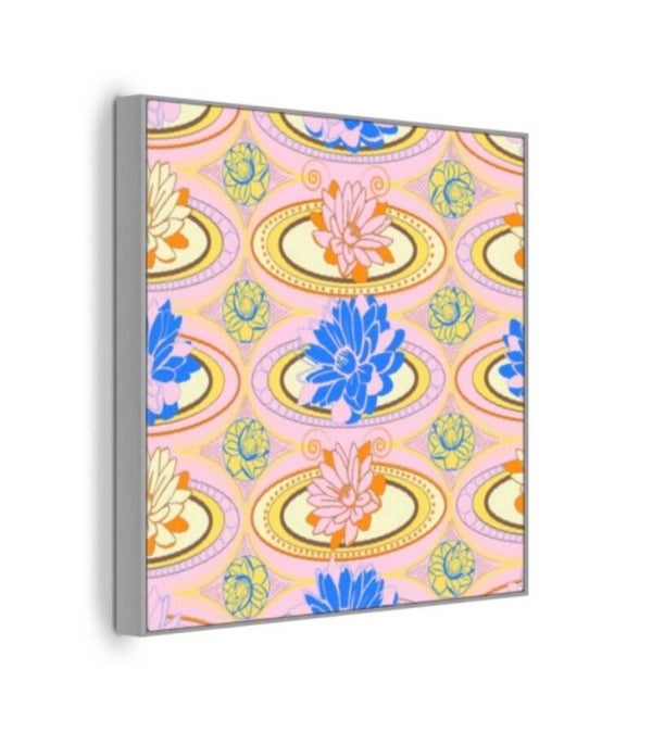 Textielframe ‘Retro lotus flower’