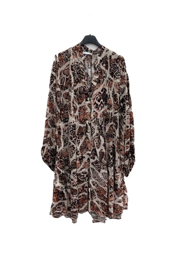 Jurk roest met print