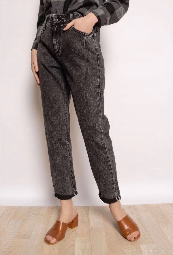 Mom jeans in anthracite