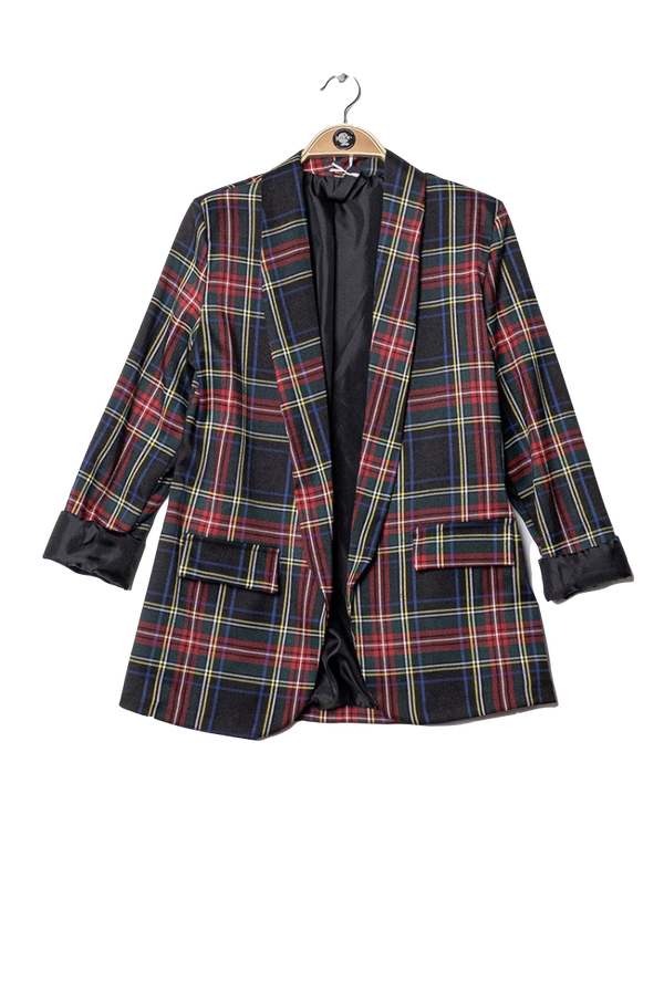 Blazer zwart met print