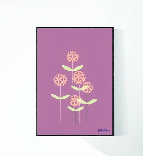 Poster Flowerfield lila
