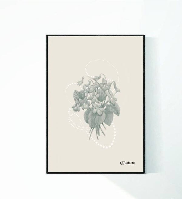 Poster Flowers & stars Viola