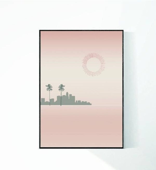 Poster Vacation pink-orange
